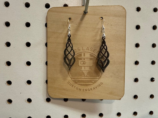Infinity Teardrop Wooden Earring