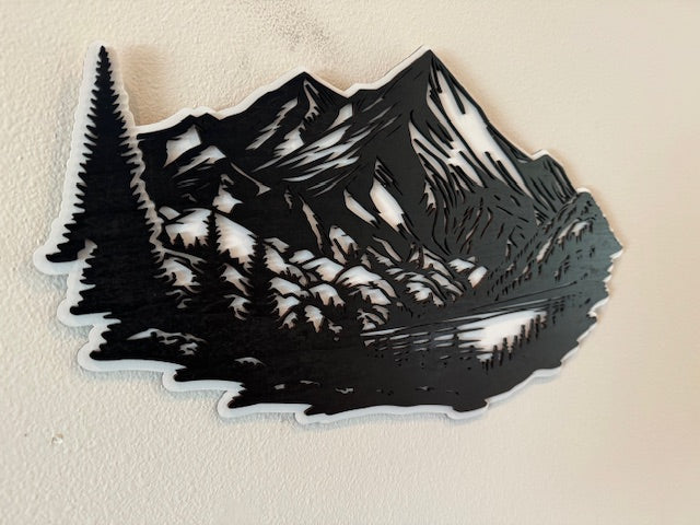 Mountain Lake Home Decor Sign