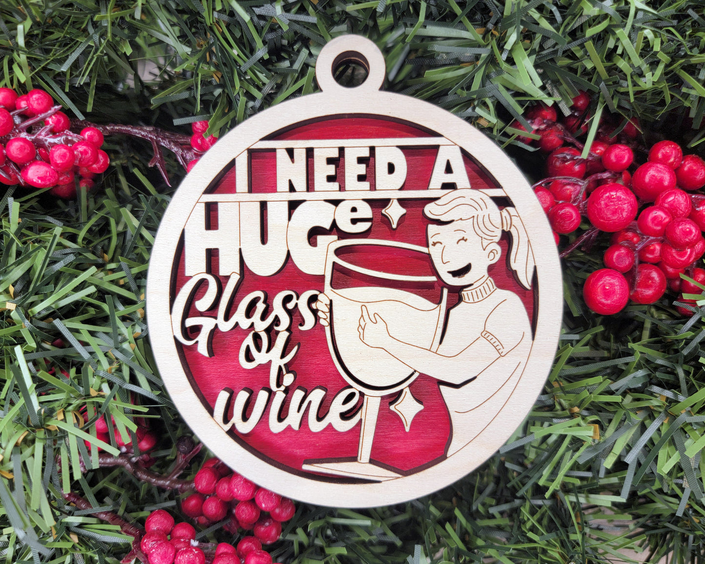 Wine Themed Funny Ornaments