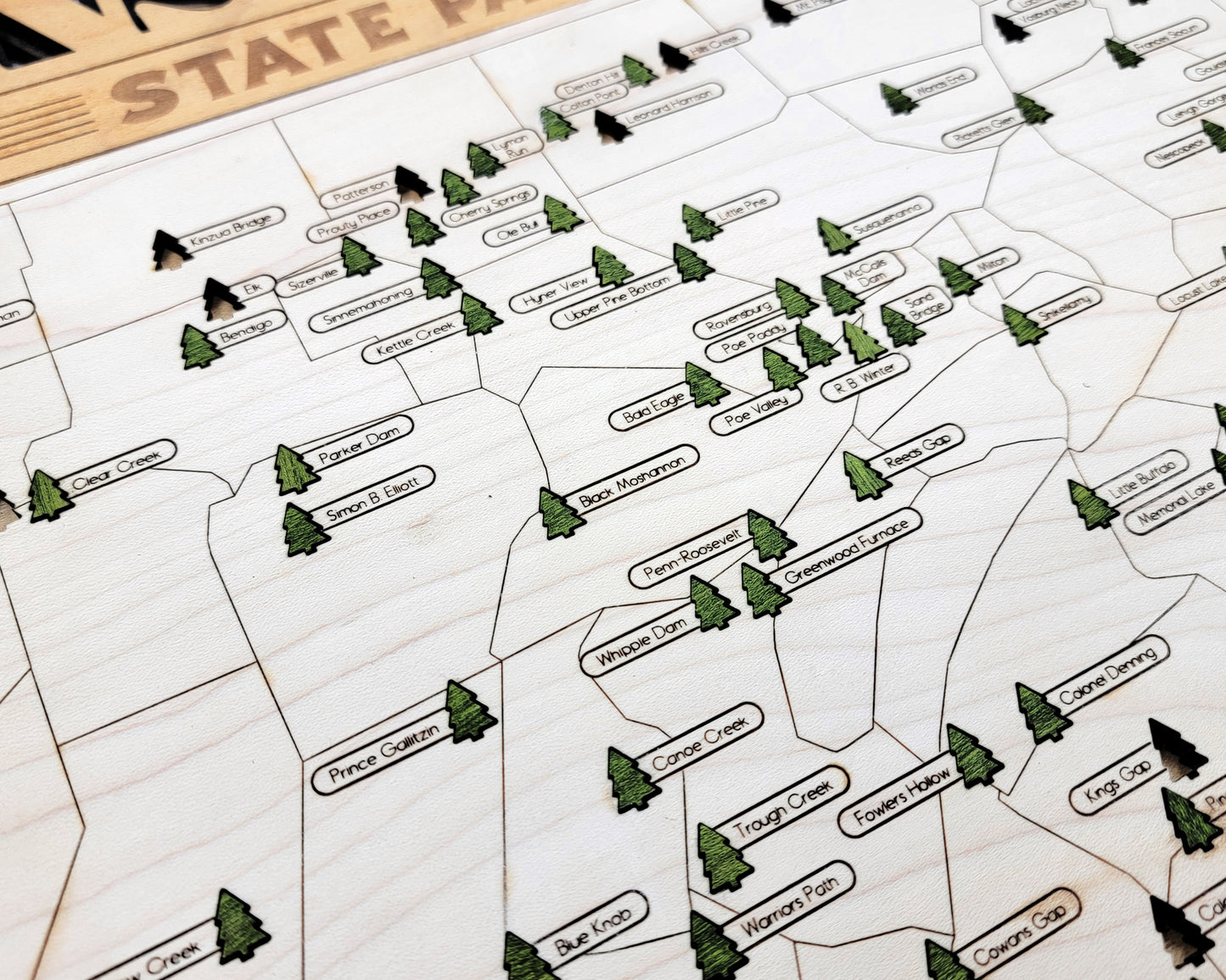 Pennsylvania State Parks Travel Map