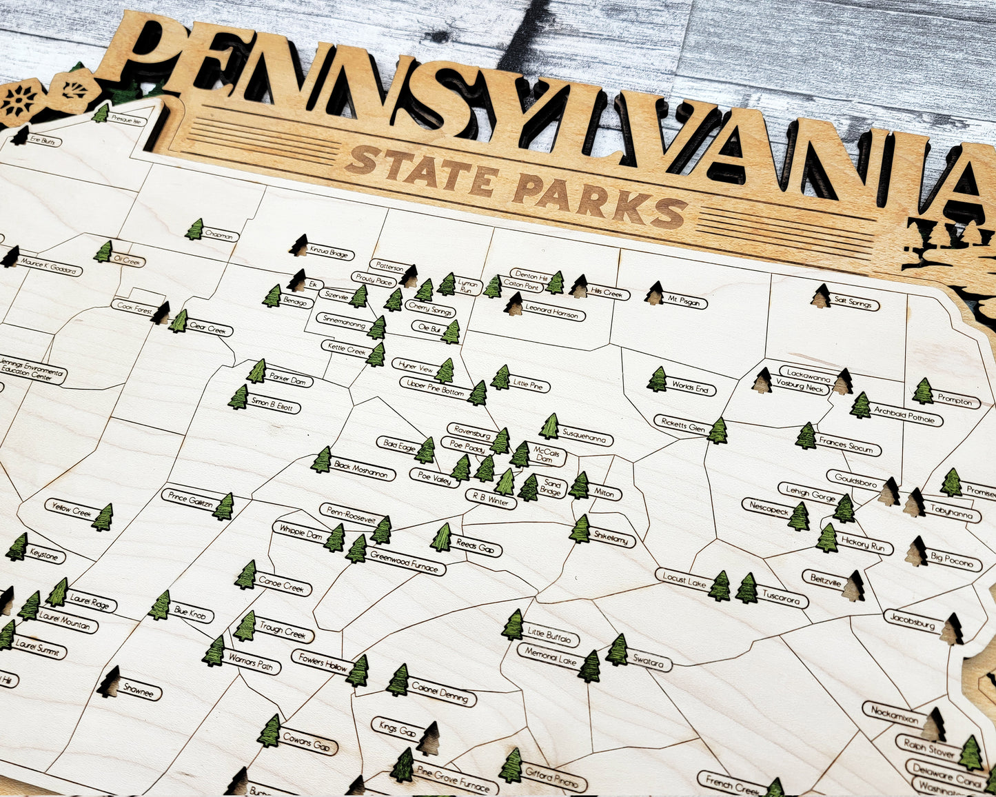 Pennsylvania State Parks Travel Map