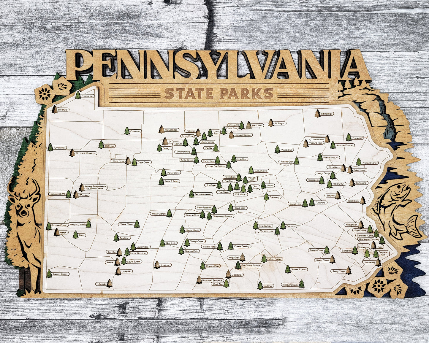Pennsylvania State Parks Travel Map