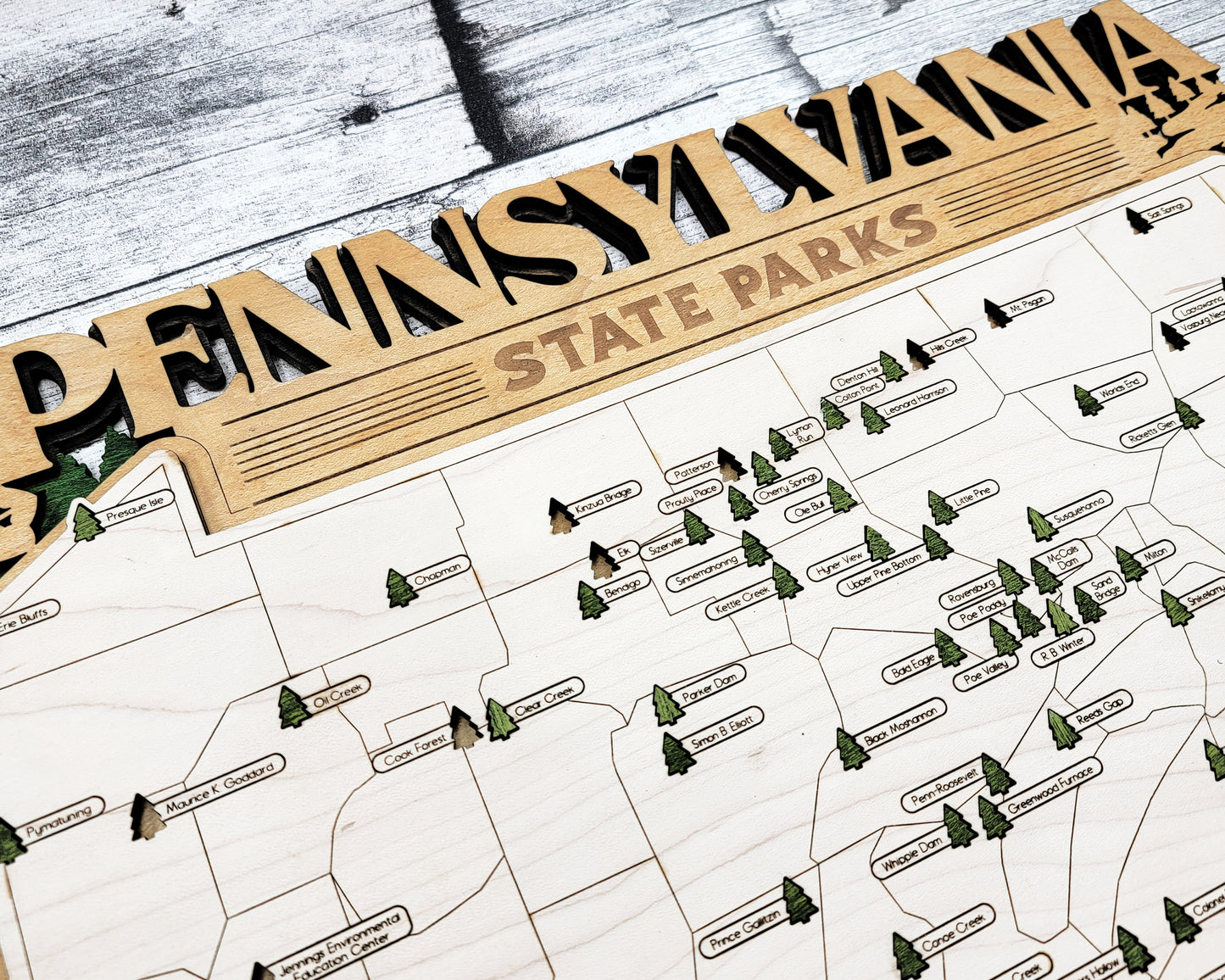 Pennsylvania State Parks Travel Map