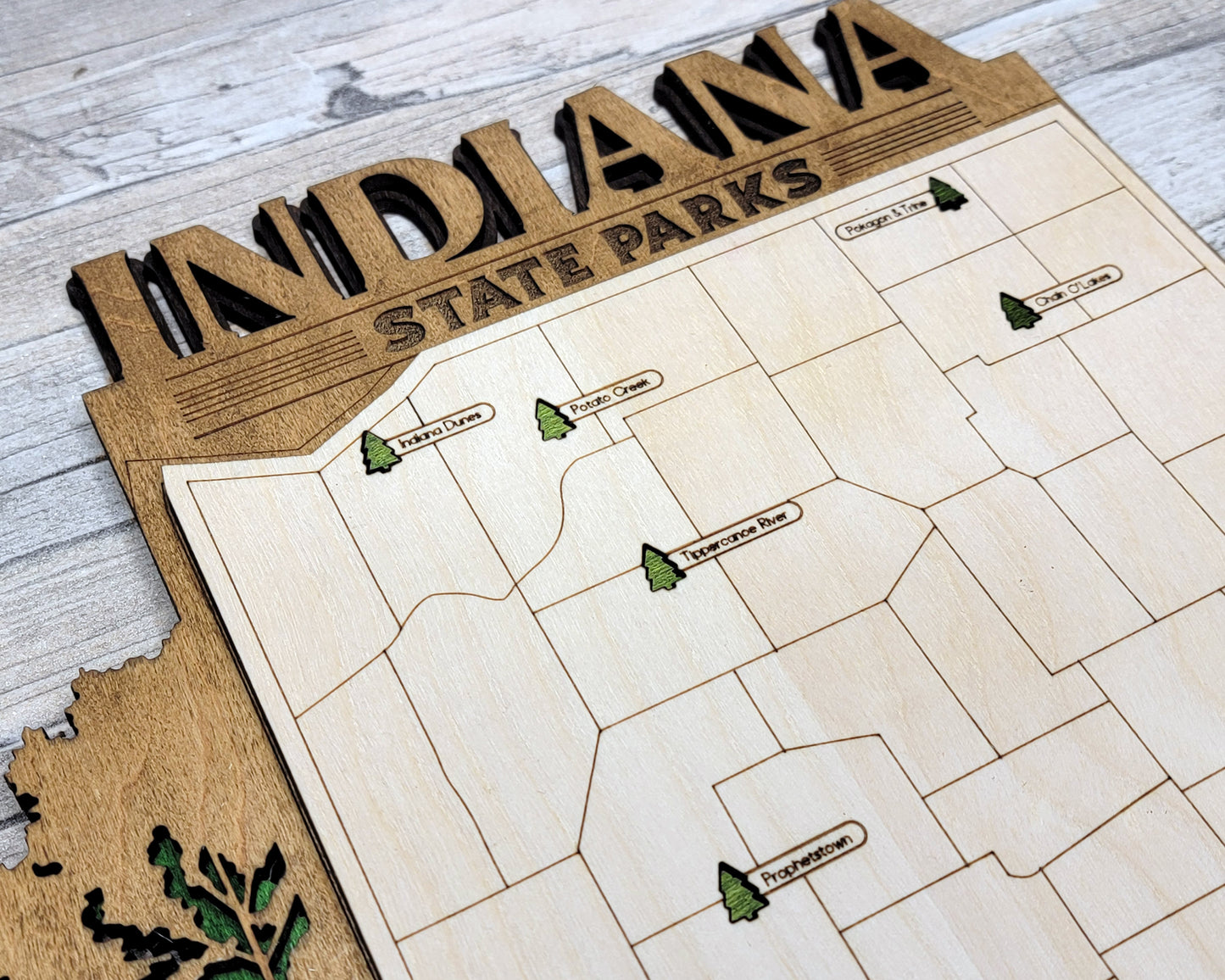 Indiana State Parks Travel Map