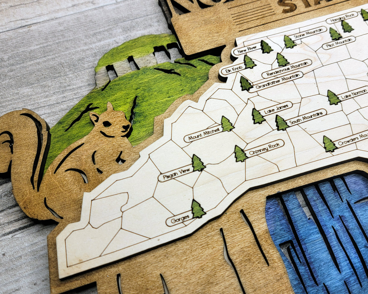 North Carolina State Parks Travel Map