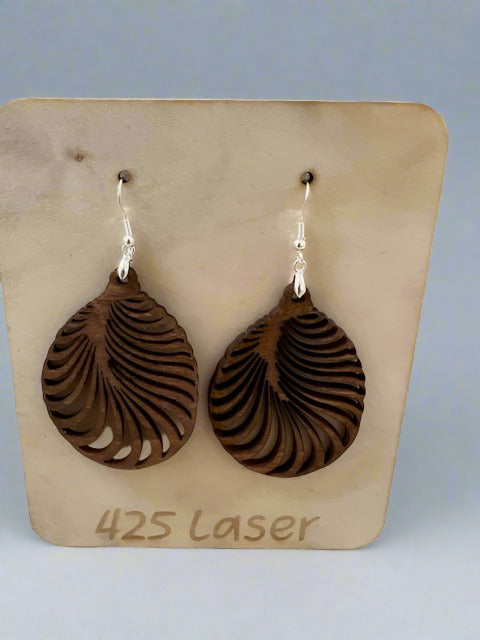 Shell Teardrop Wooden Earring