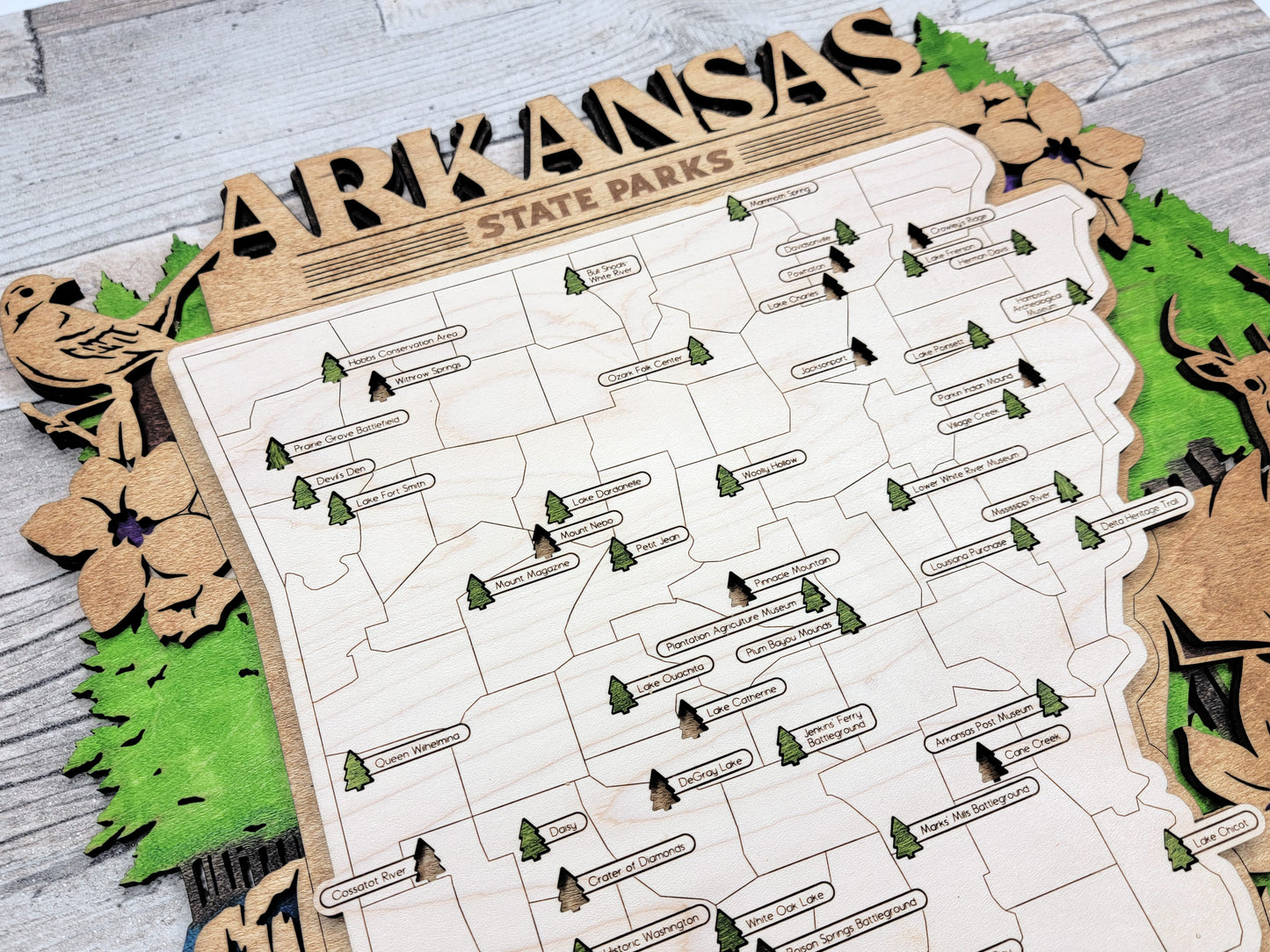 Arkansas State Parks Travel Map