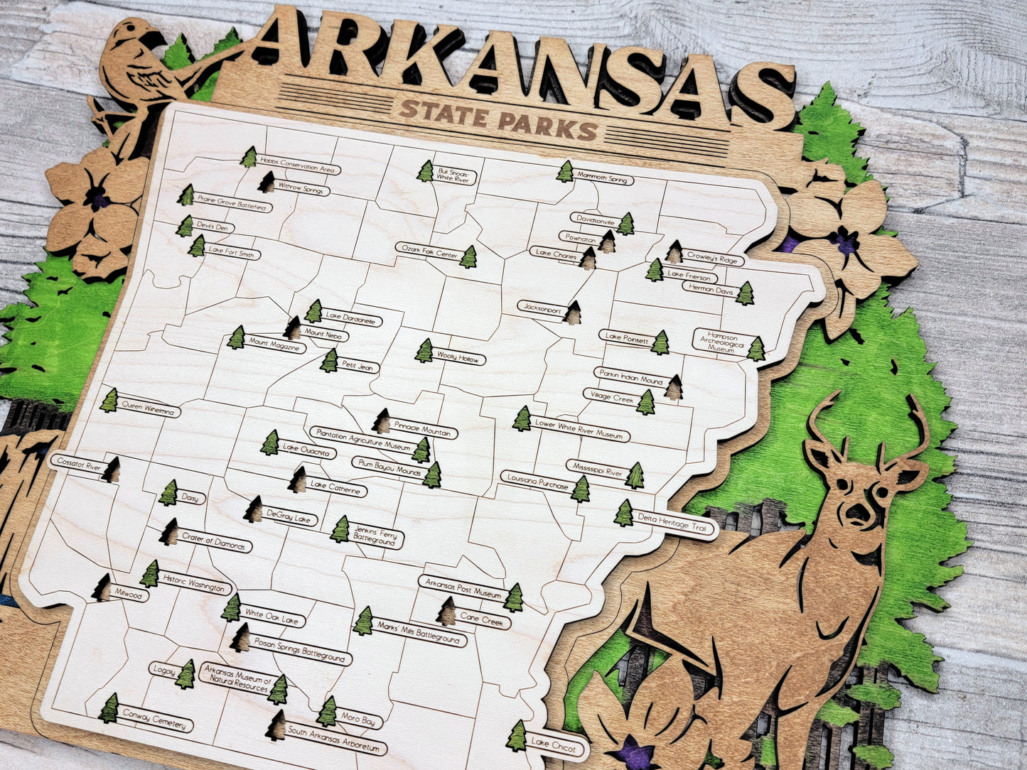 Arkansas State Parks Travel Map