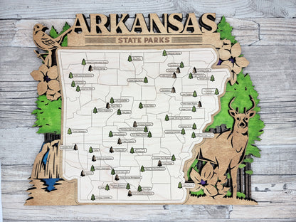 Arkansas State Parks Travel Map