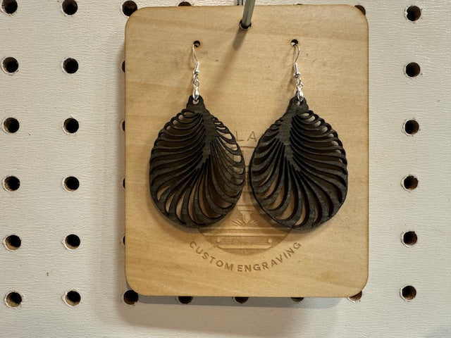 Shell Teardrop Wooden Earring