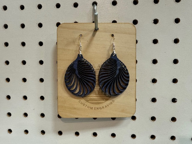 Shell Teardrop Wooden Earring