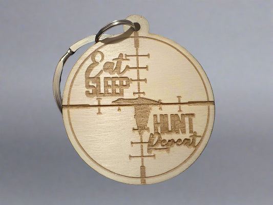 Eat Sleep Hunt Repeat Keychain