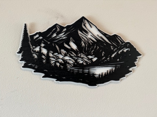 Mountain Lake Home Decor Sign