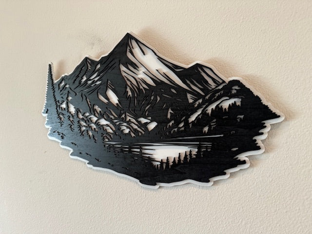 Mountain Lake Home Decor Sign