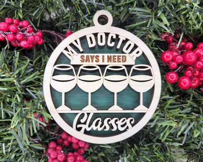 Wine Themed Funny Ornaments