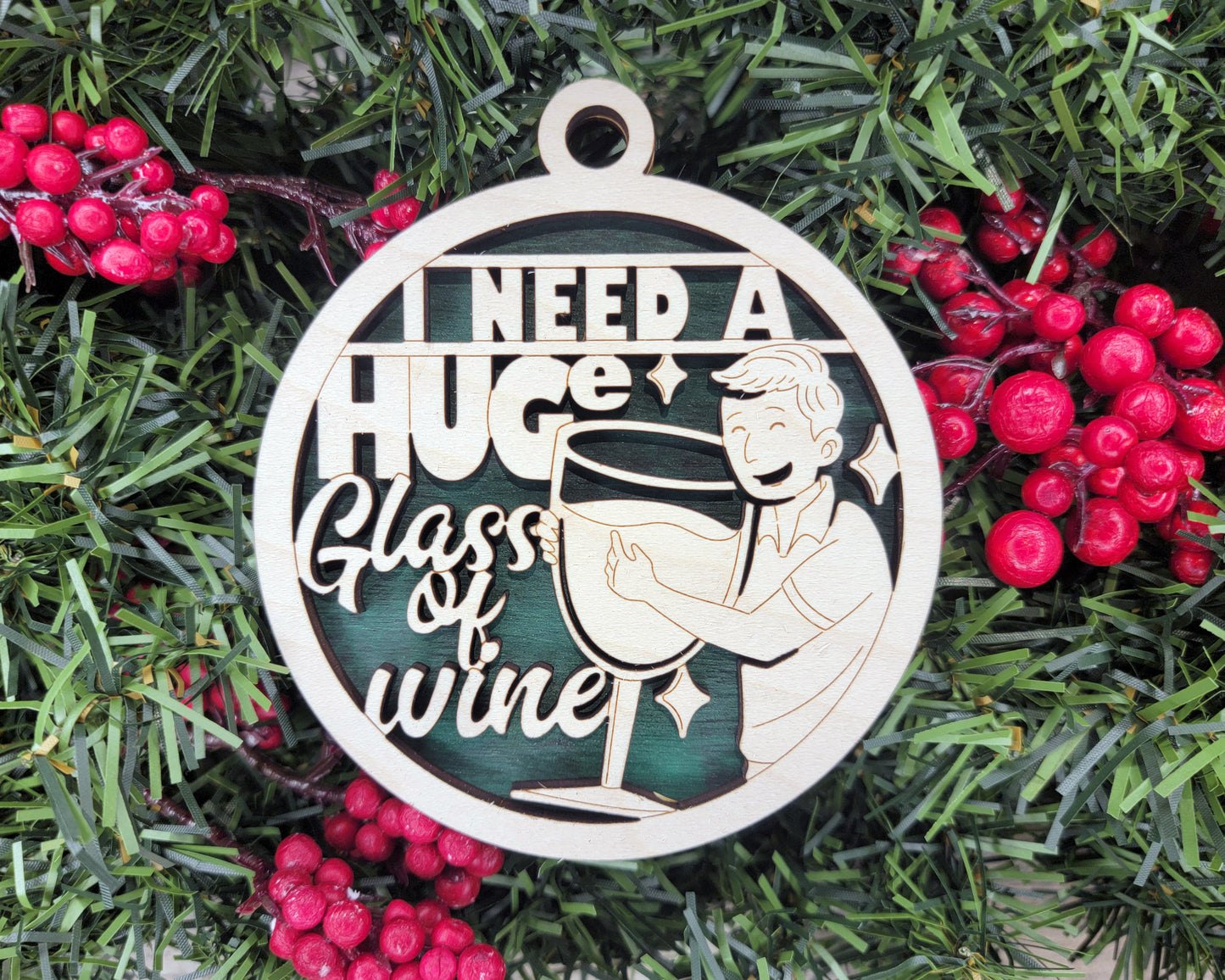 Wine Themed Funny Ornaments