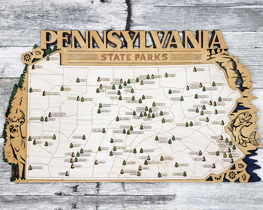 Pennsylvania State Parks Travel Map