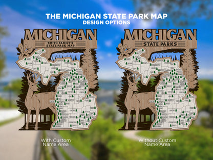 Michigan State Parks Travel Map