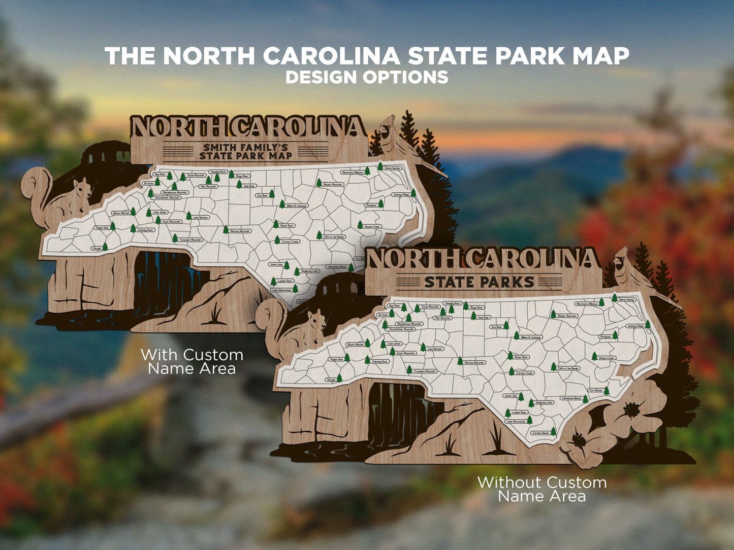 North Carolina State Parks Travel Map