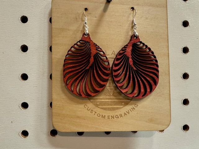 Shell Teardrop Wooden Earring