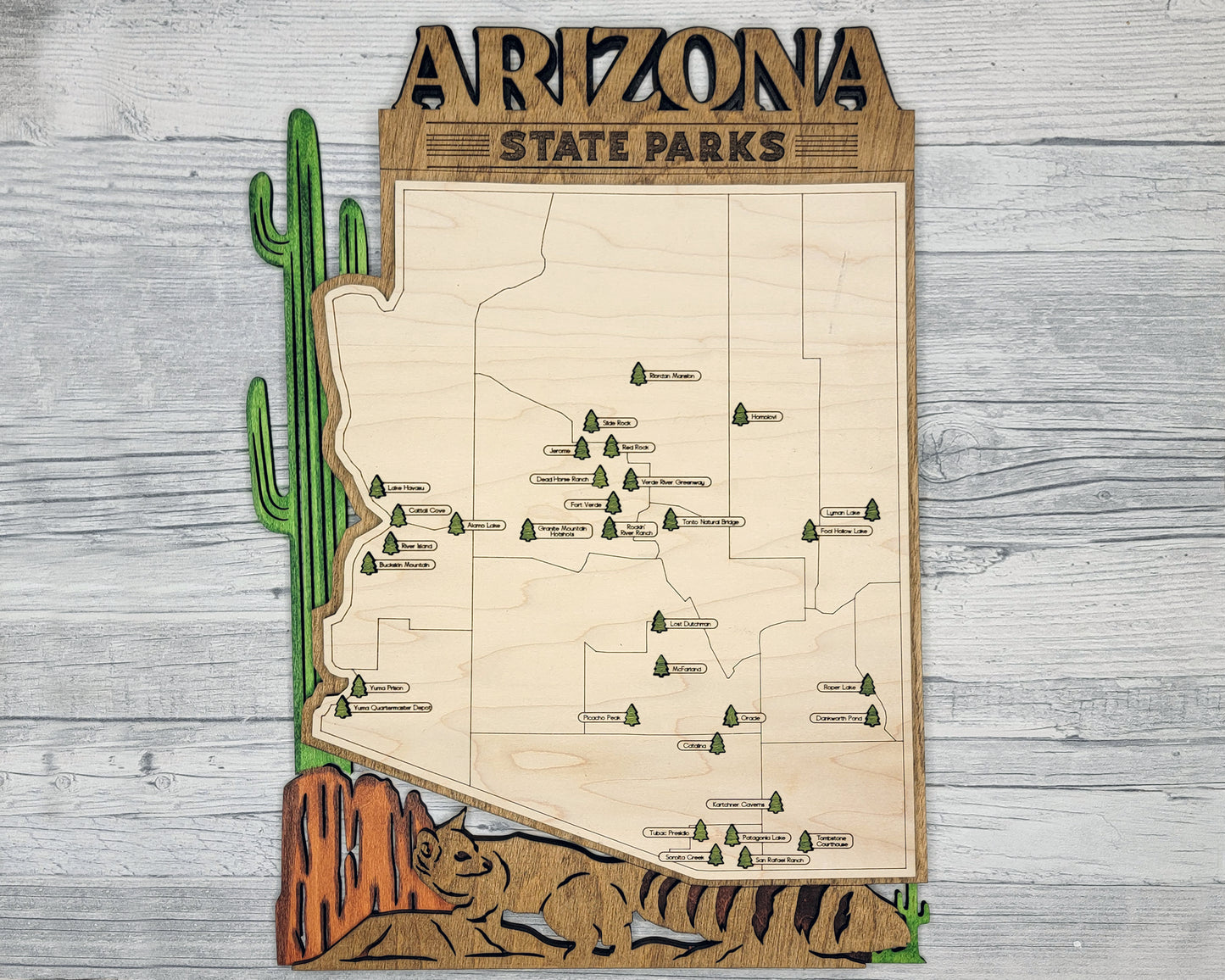 Arizona State Parks Travel Map