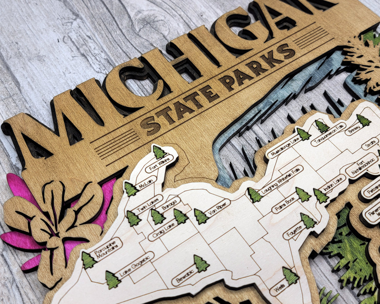 Michigan State Parks Travel Map