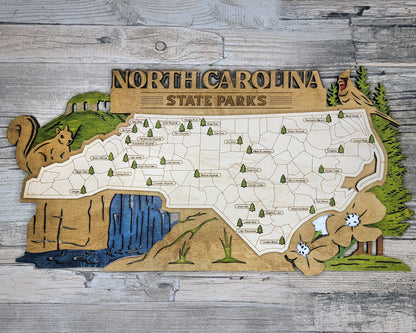 North Carolina State Parks Travel Map