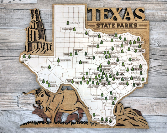 Texas State Parks Travel Map