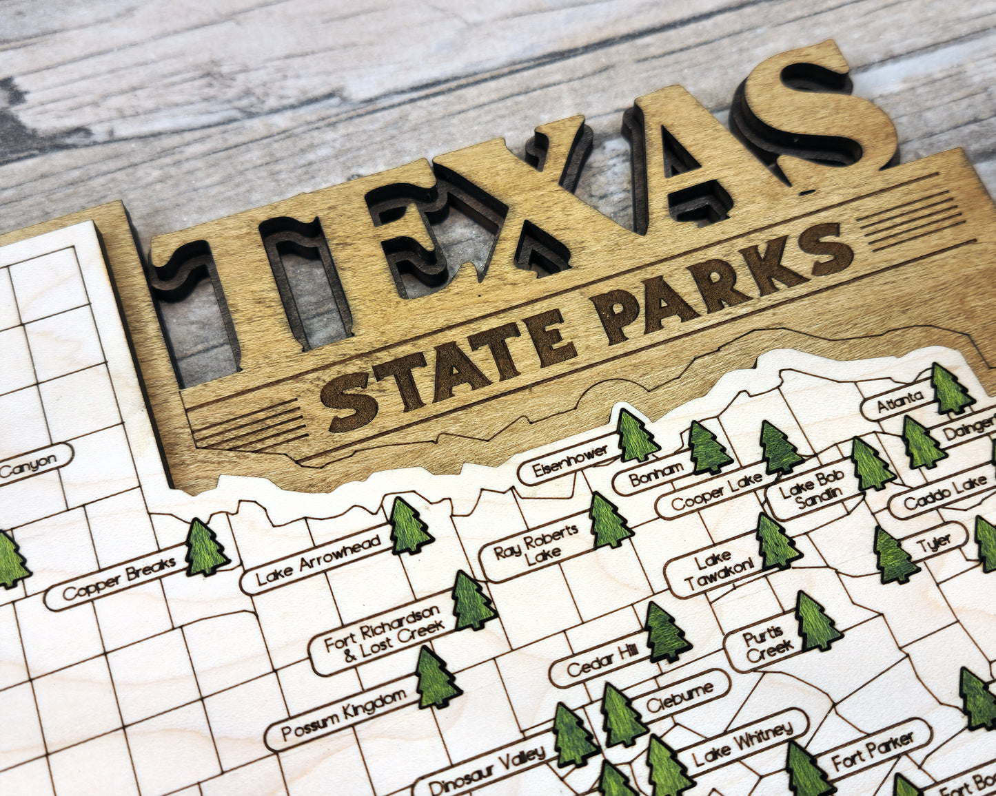 Texas State Parks Travel Map