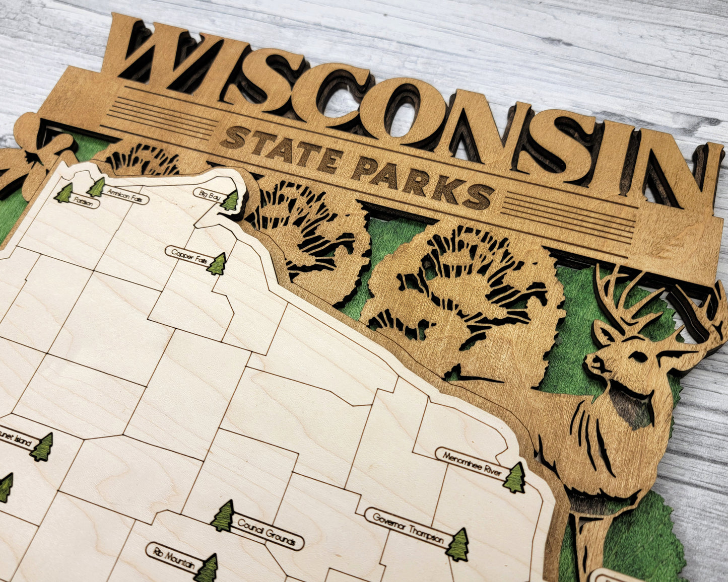 Wisconsin State Parks Travel Map