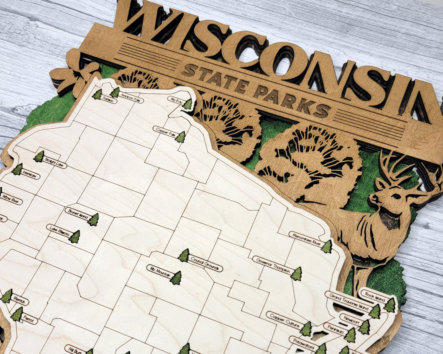 Wisconsin State Parks Travel Map