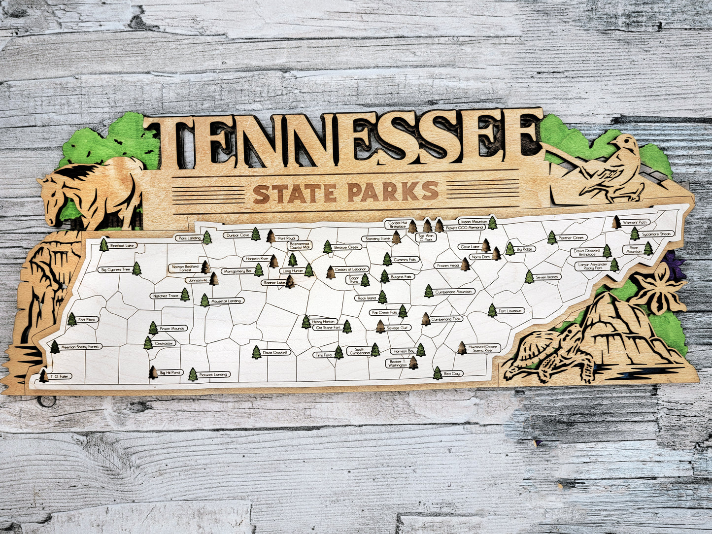 Tennessee State Parks Travel Map