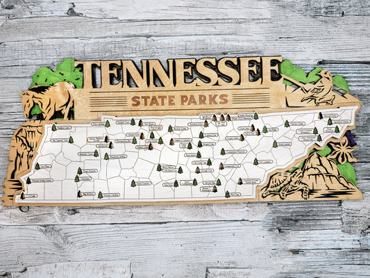 Tennessee State Parks Travel Map
