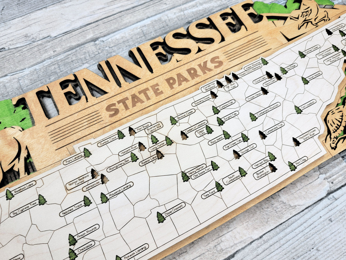 Tennessee State Parks Travel Map