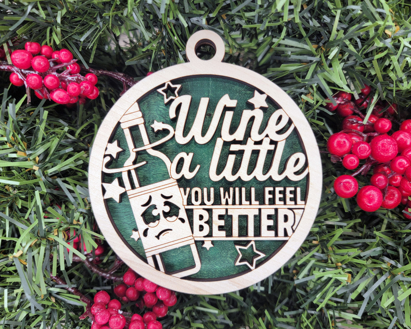 Wine Themed Funny Ornaments