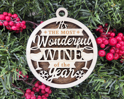 Wine Themed Funny Ornaments