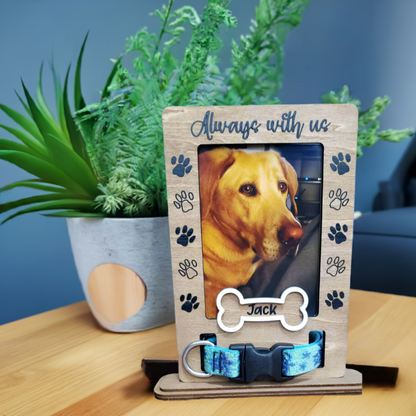 Dog Memorial Picture Frame with Collar